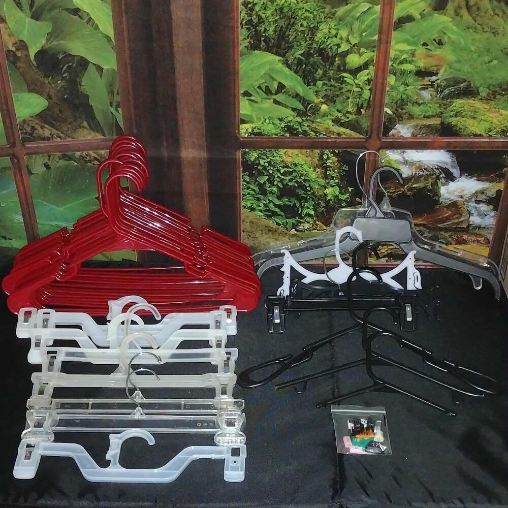 Bundle of 36 Adult Hangers with sizing Accessories